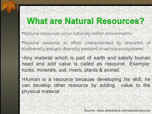 natural resource definition pdf